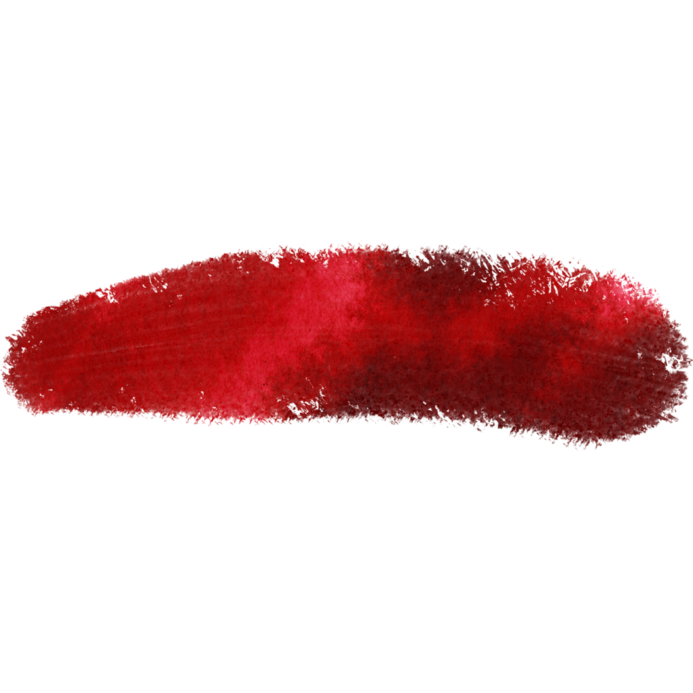 Textured Red brush stroke evolving into smooth watercolor gradients png