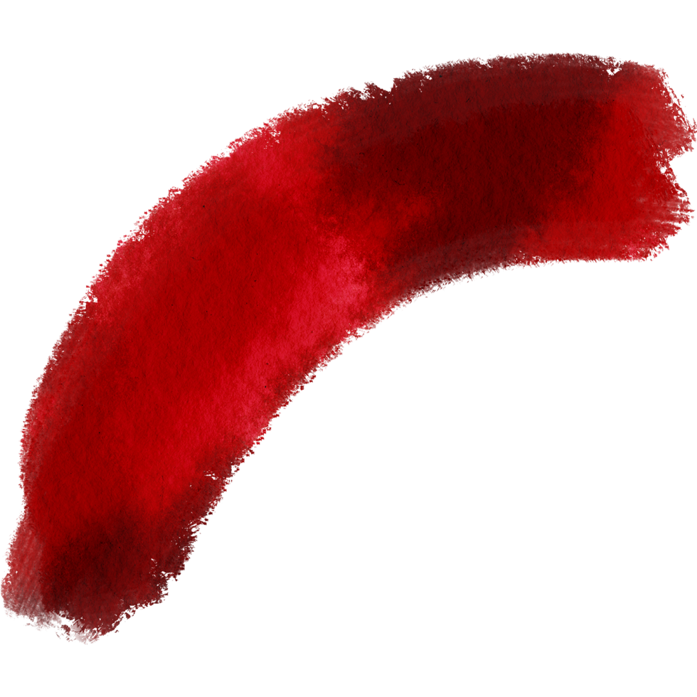 A textured Red stroke blending into soft watercolor washes png