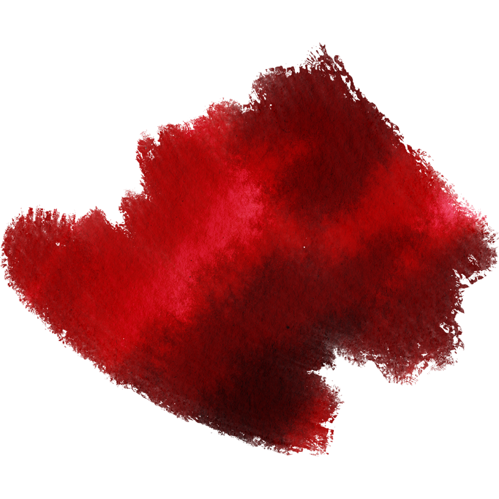 A rugged Red stroke dissolving into soft watercolor tones png