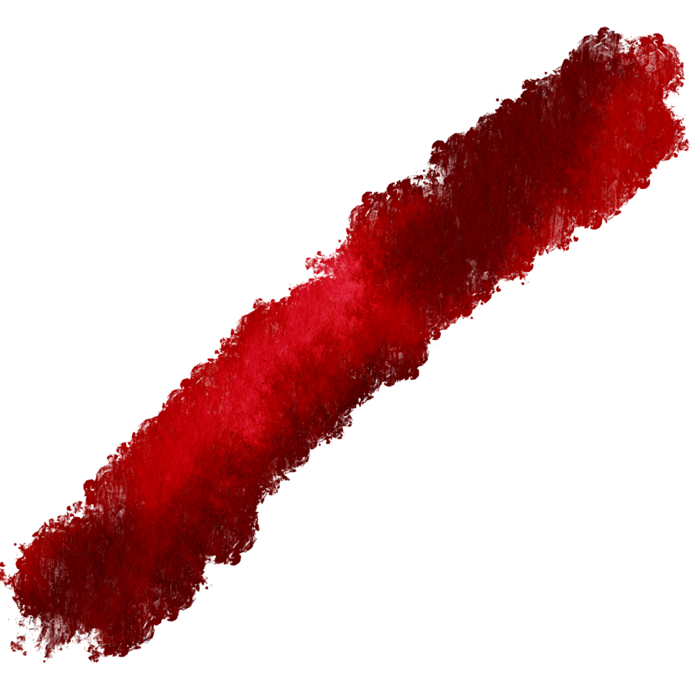 A textured Red stroke blending into delicate watercolor washes png