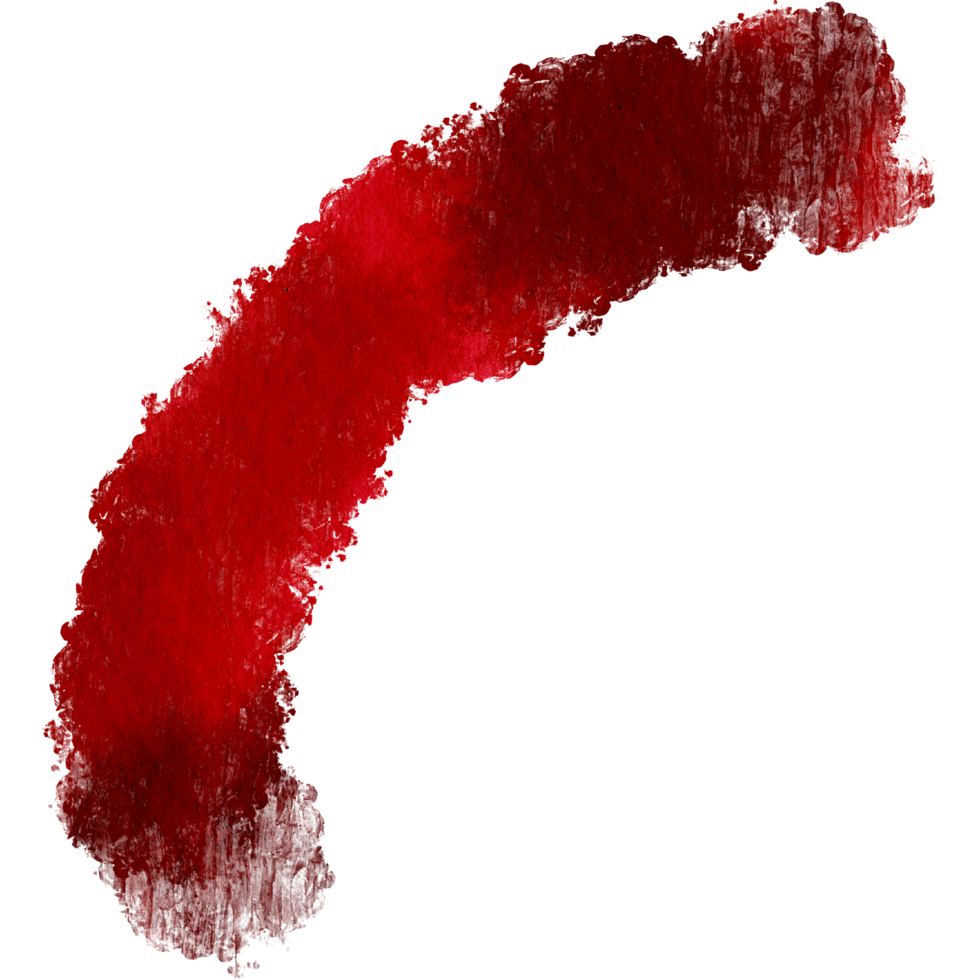 Textured Red stroke evolving into smooth watercolor hues png