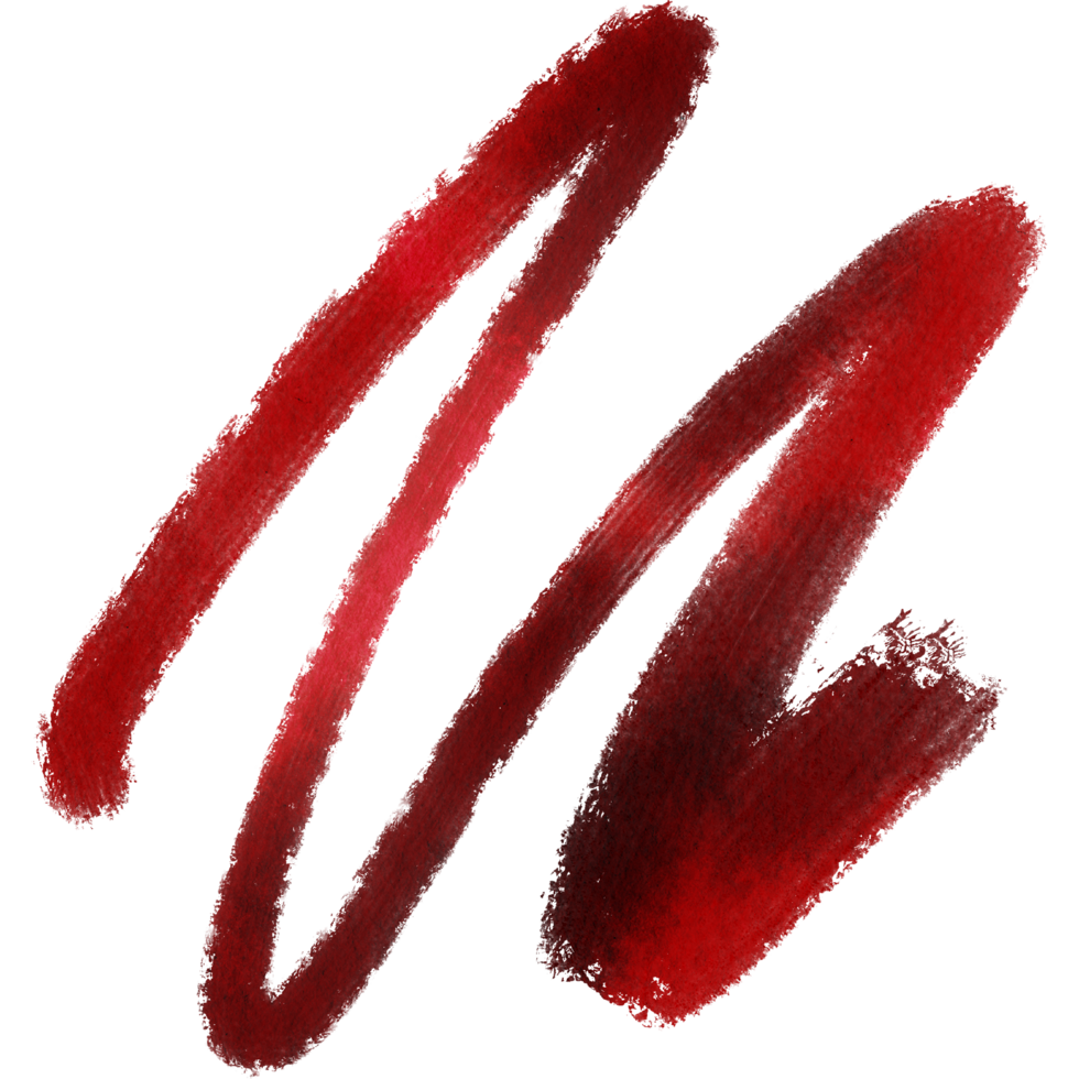 A textured Red stroke blending into soft watercolor hues png