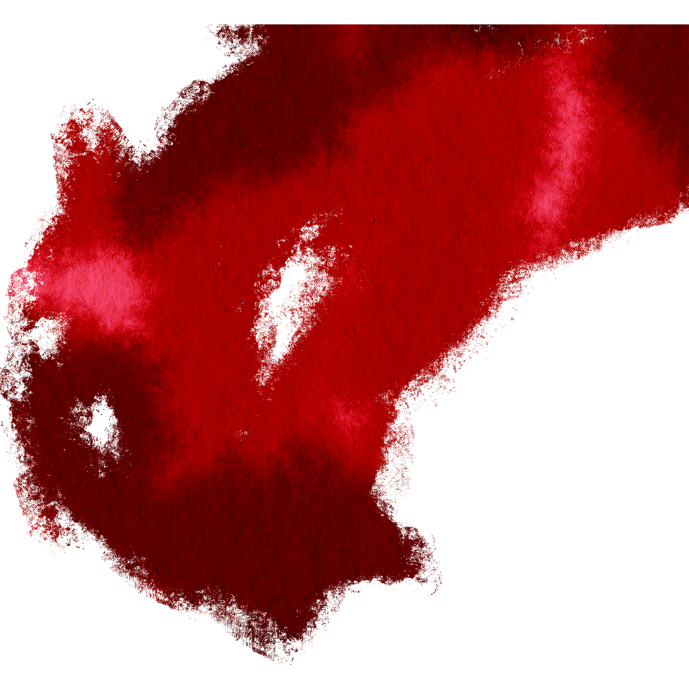 Red brush stroke evolving into smooth watercolor gradients png