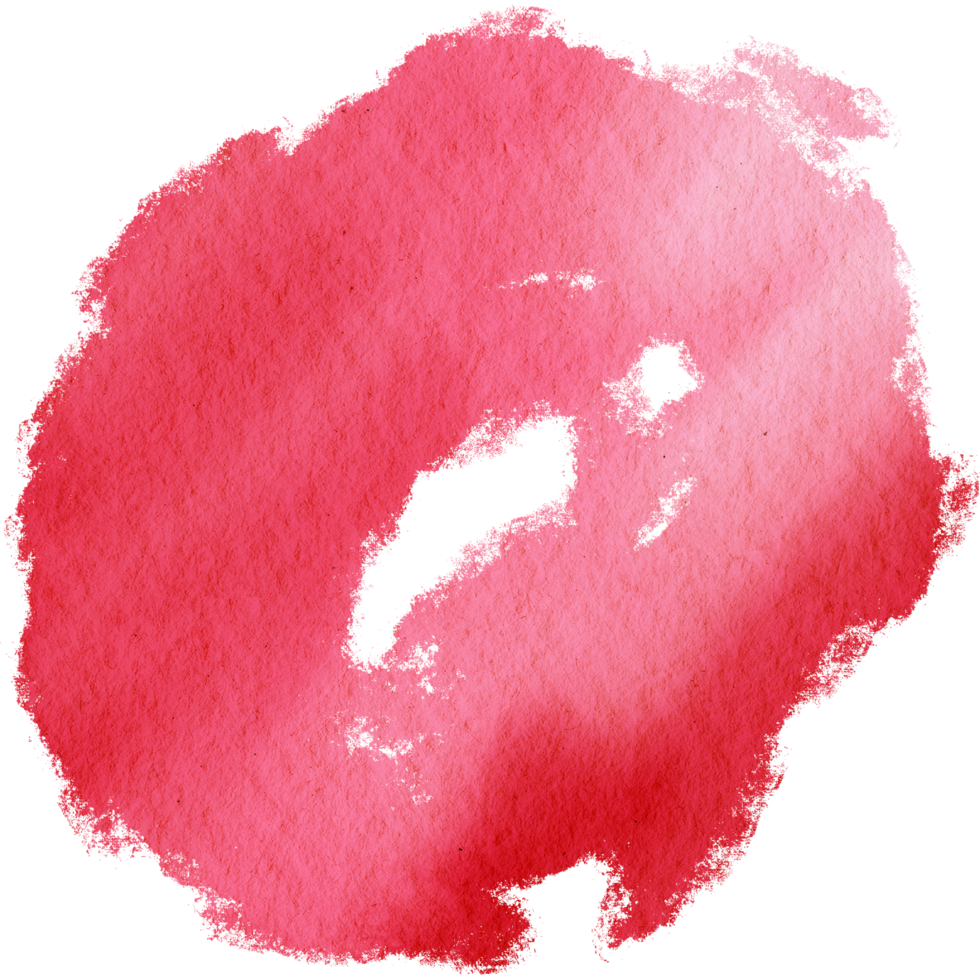A textured Red stroke evolving from rough textures into fluid watercolor gradients png
