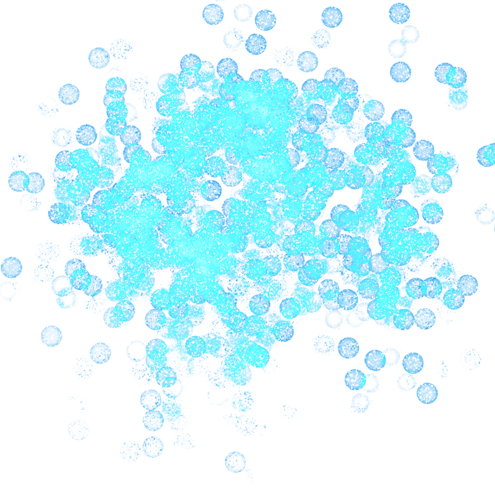 Blue bokeh light illustration creating a delicate glowing pattern png