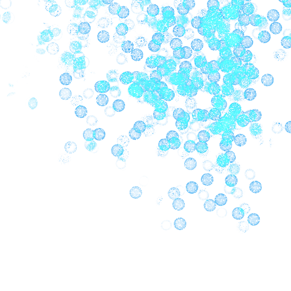 Illustration of blue bokeh lights creating a gentle soothing effect png