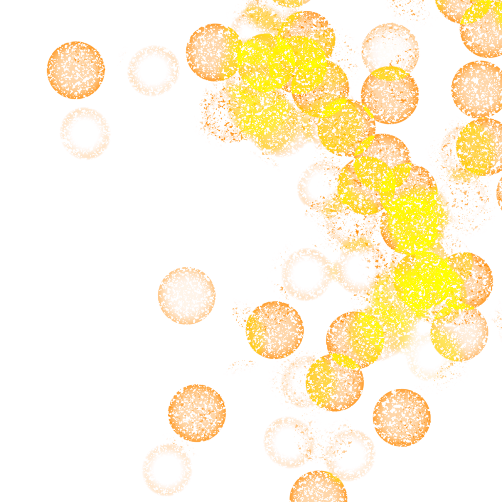 Illustration of golden bokeh lights shimmering and celebratory png