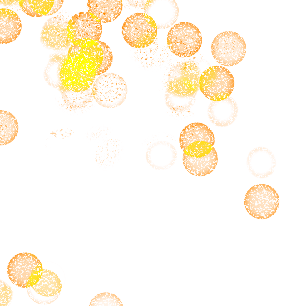 Illustration of golden bokeh lights sparkling and radiant effect png