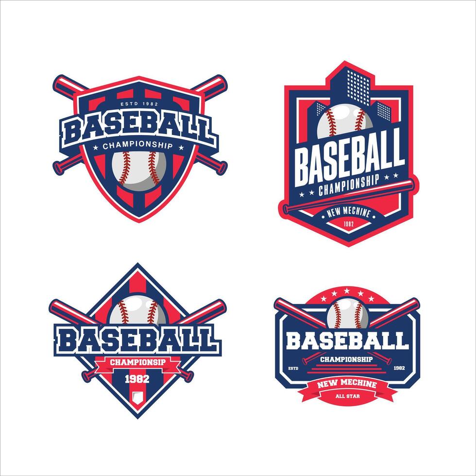 baseball badge and emblem design vector