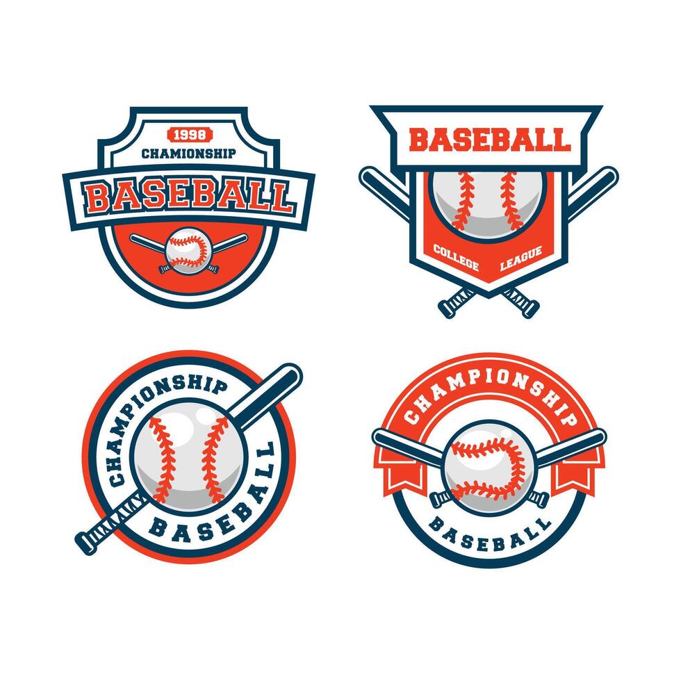 baseball badge and emblem design vector