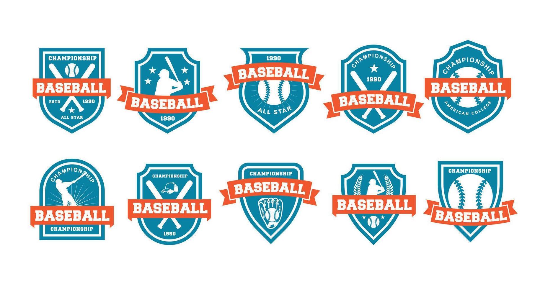 simple baseball logo design vector