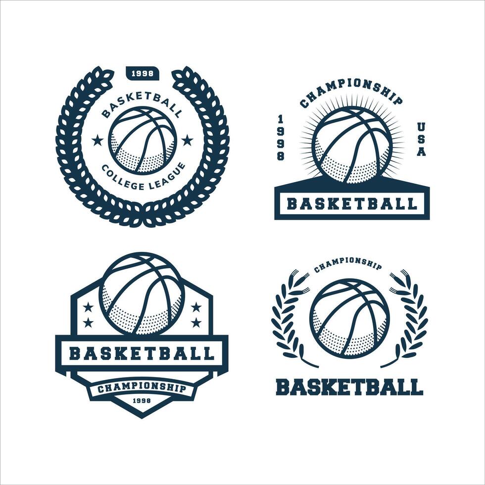 simple basketball logo graphic vector