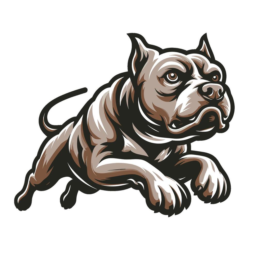 A dog running with its mouth open vector