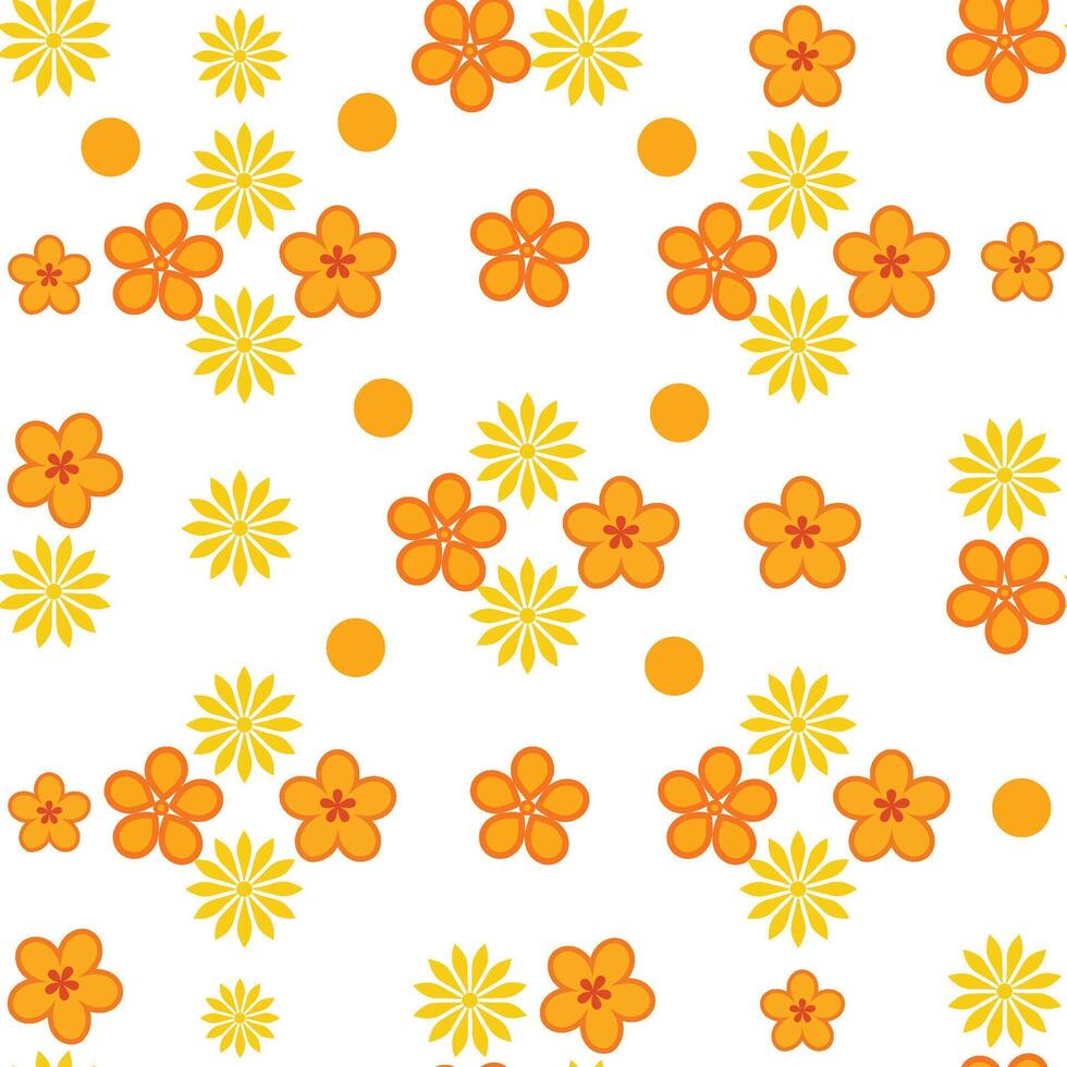 Floral Harmony Seamless Flower Patterns vector