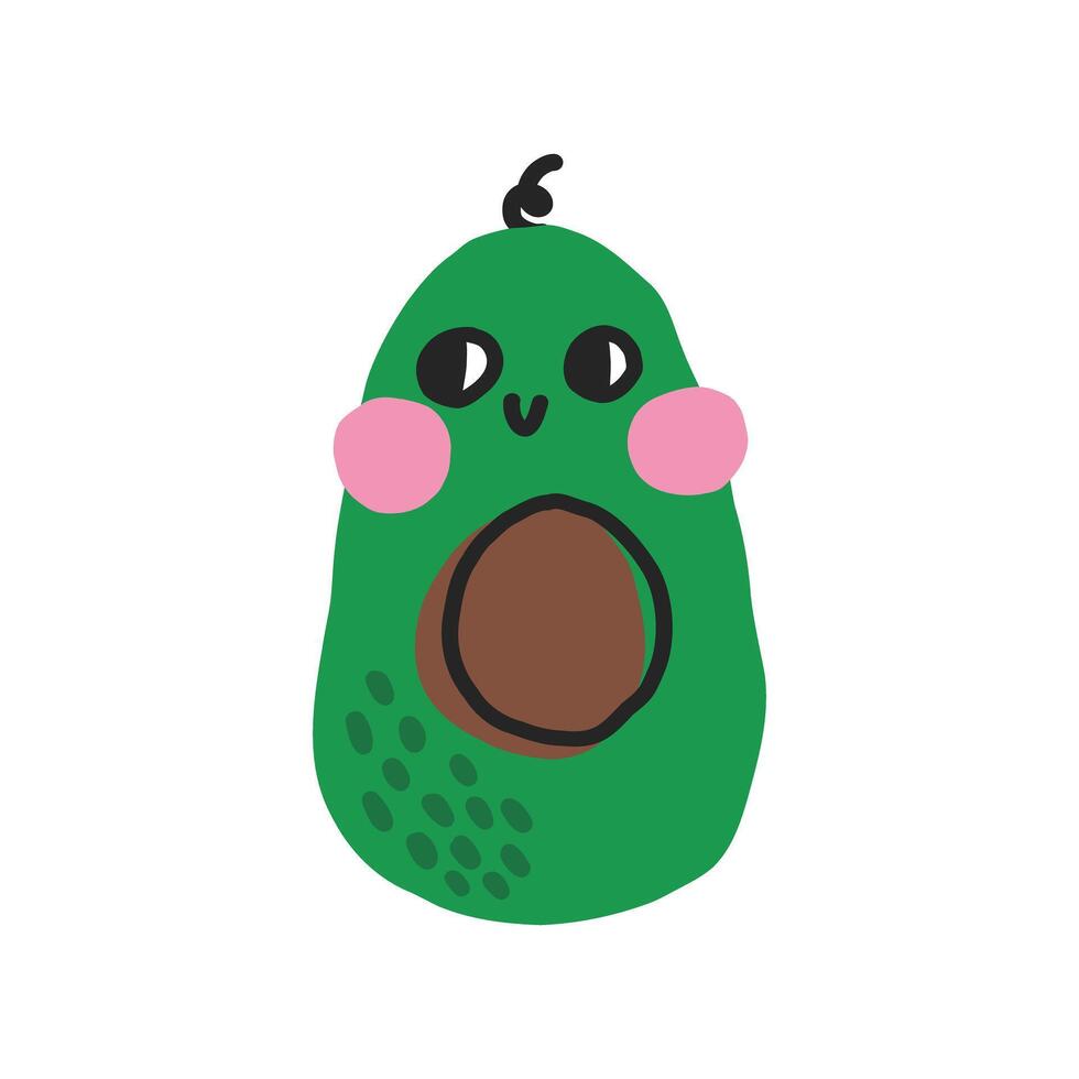A sweet funny avocado vector