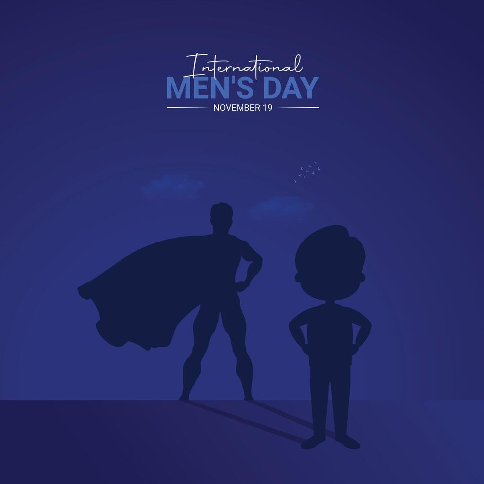 Happy Men's day illustrations. International men's day. isolated on blue background. vector