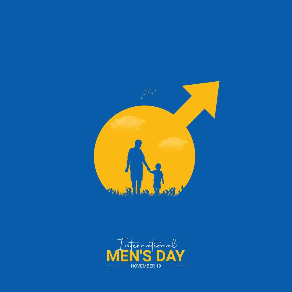 International Men's Day. Men's day creative. vector