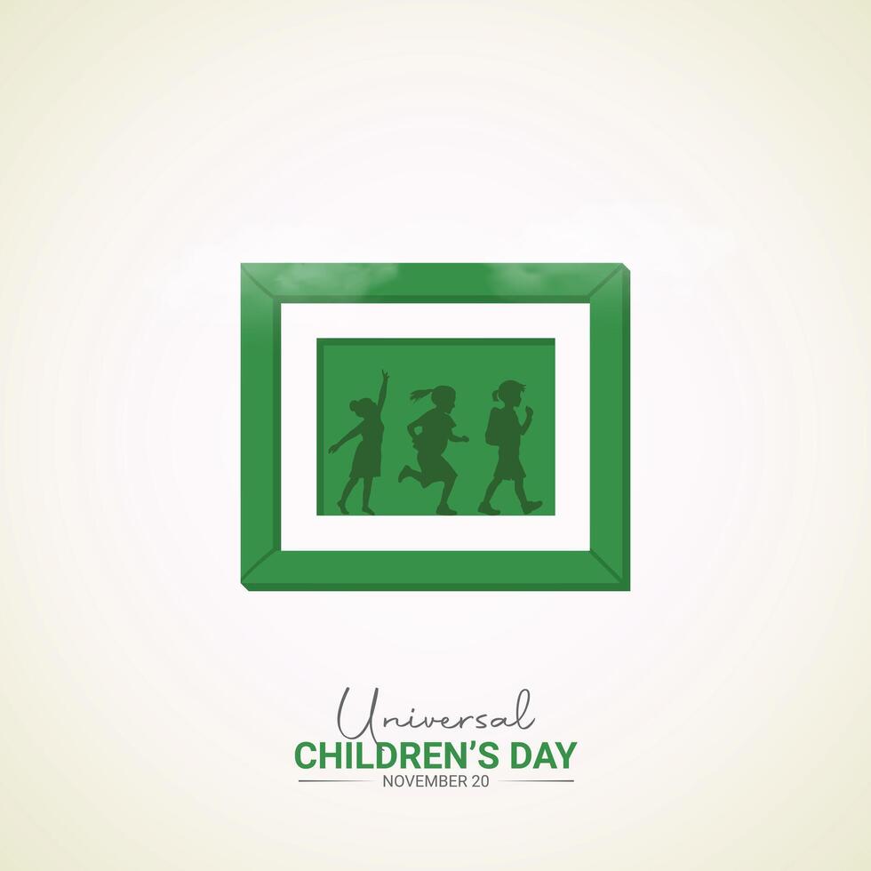 Universal Children's day concept, illustration. vector