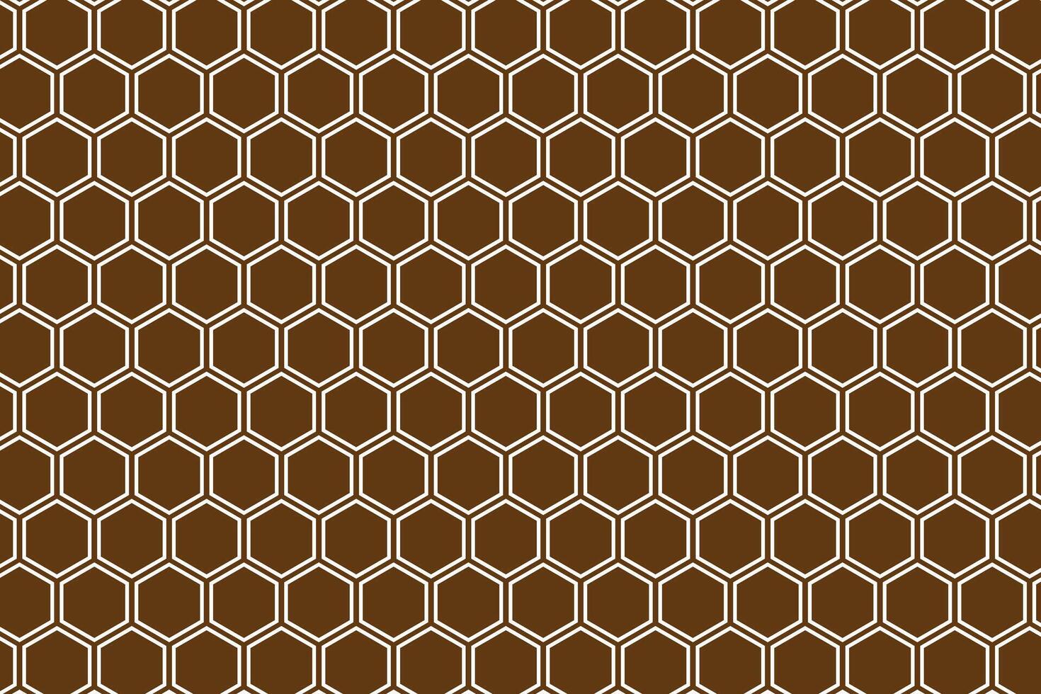 simple abstract white color hexagon honeycomb pattern on dark brown color background seamless pattern of the hexagons with brown and white geometric shapes vector