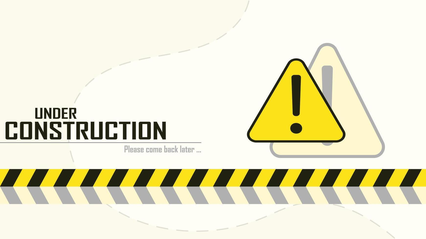 website under construction design vector