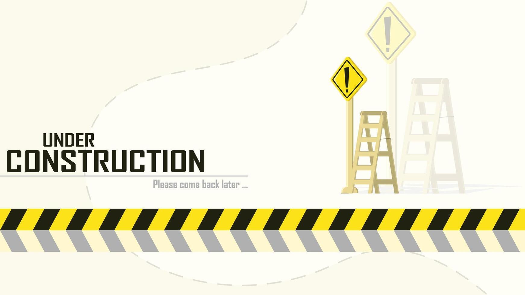 Under construction website page vector