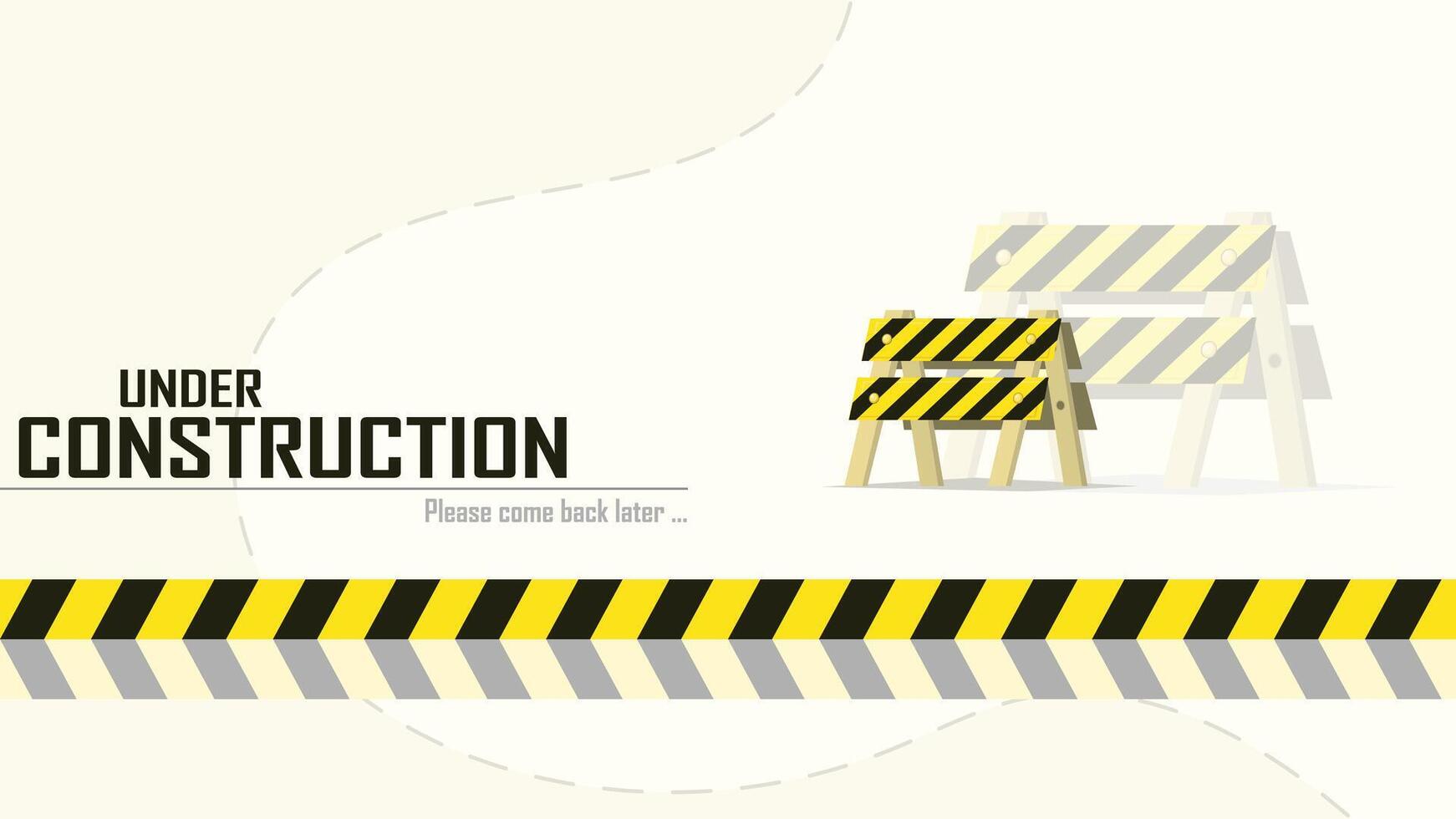 Under construction website templates vector