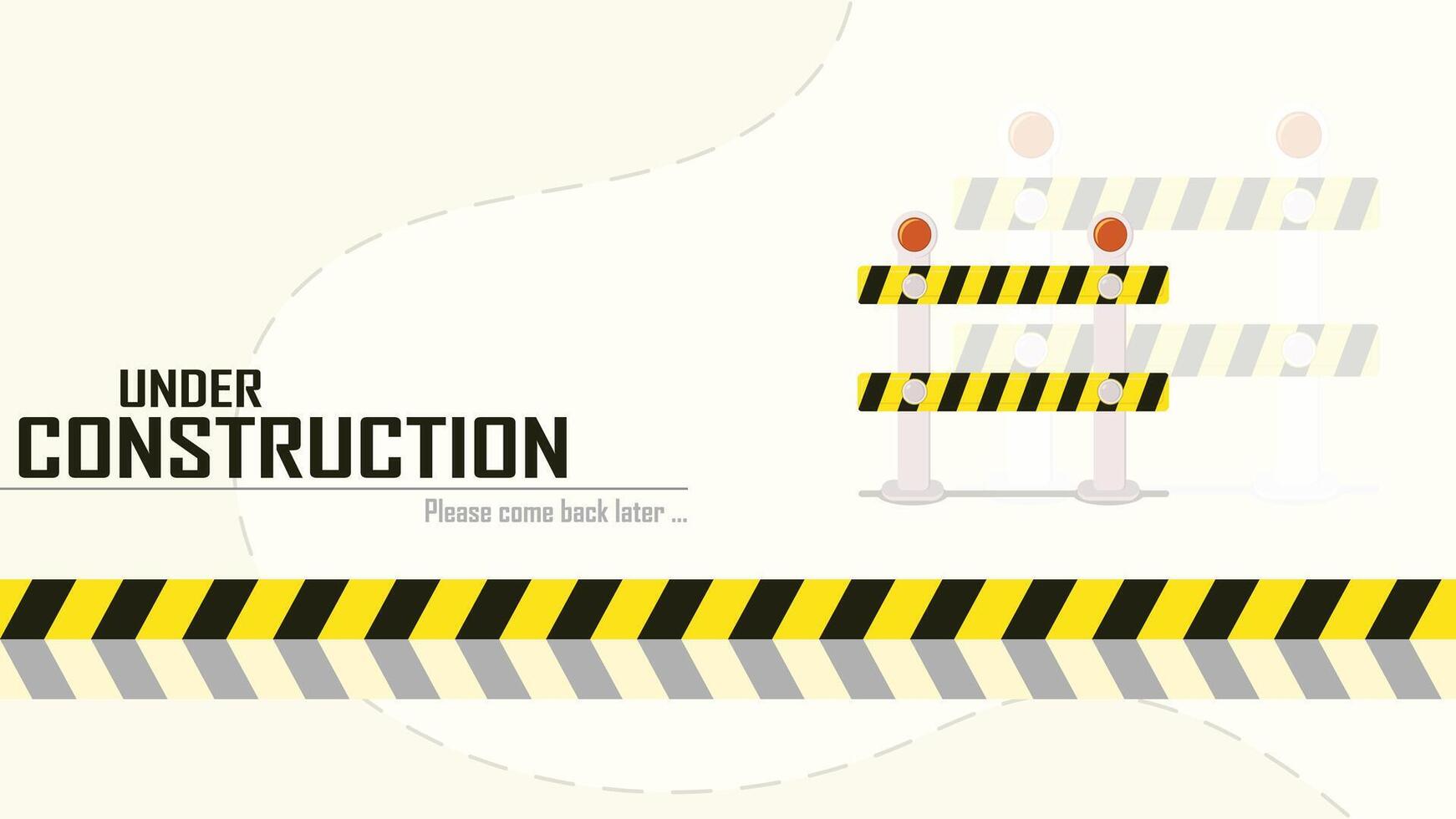 Under Constructions webpage template vector