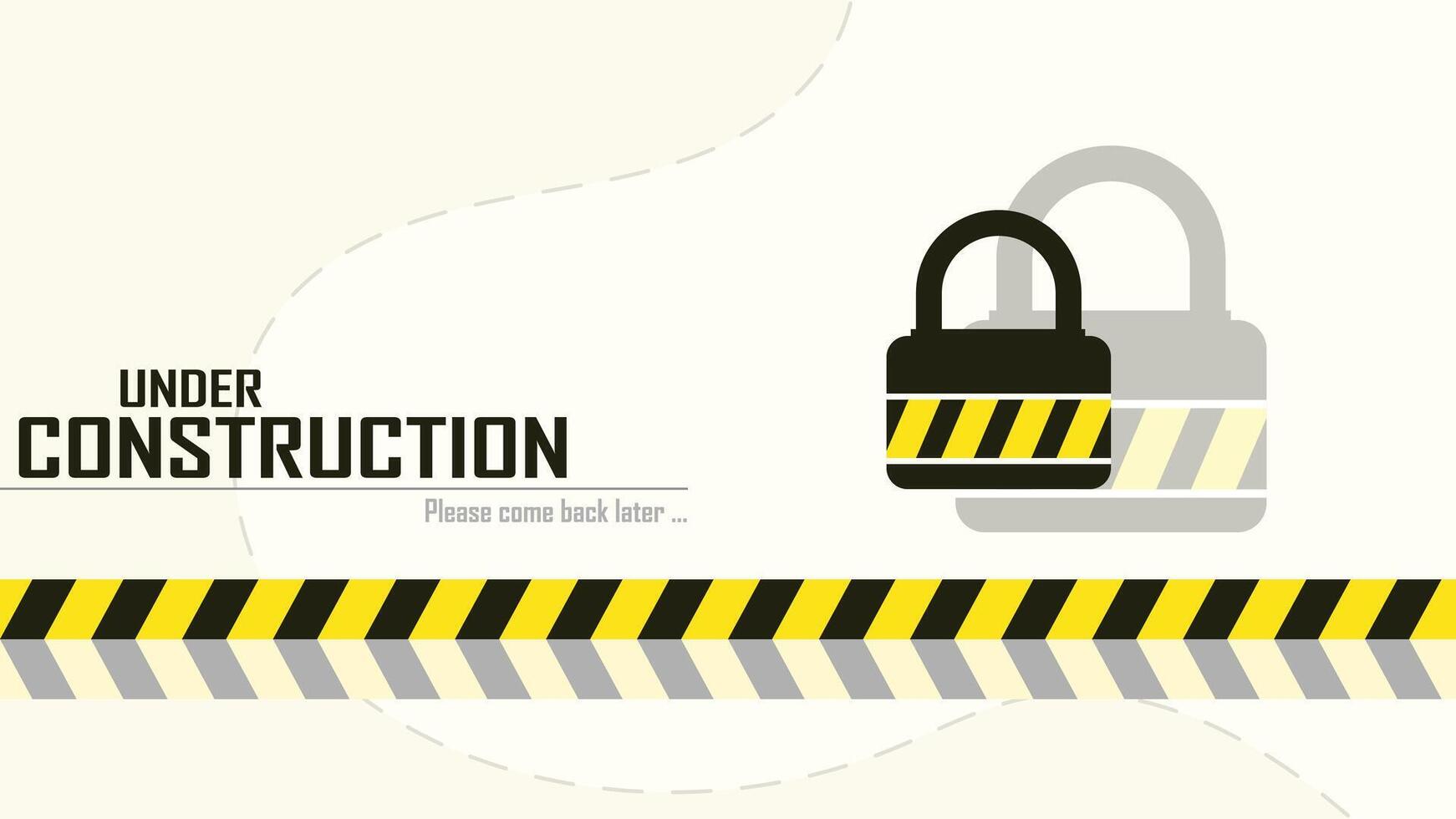 Under Constructions website template eps vector