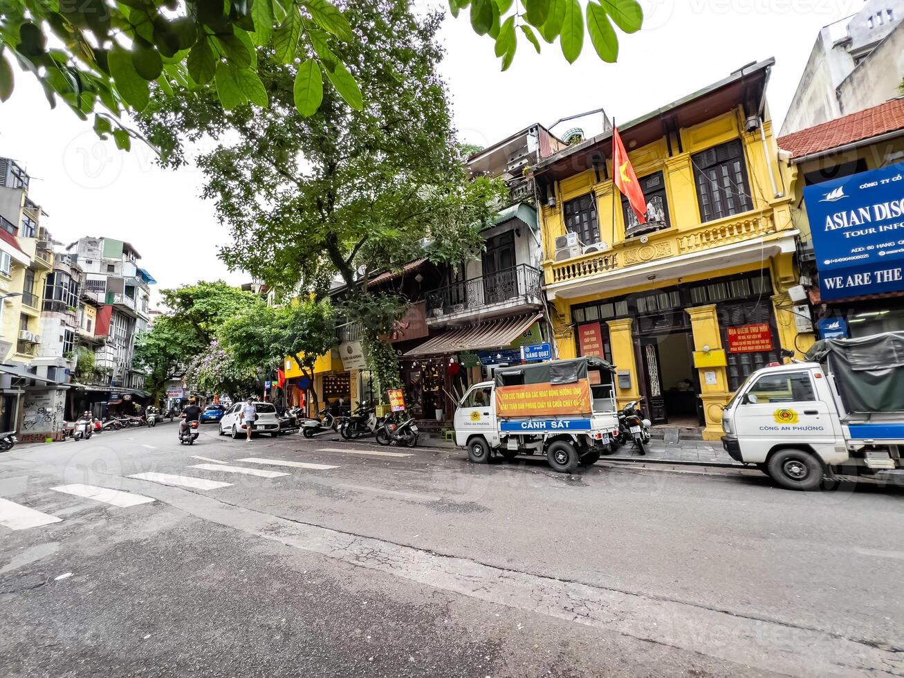Hanoi, Vietnam - 25 May 2024 View Of Street Life And Shops In Hanoi Old Quarter. Walking Street. Ha Noi is the capital of Vietnam. photo