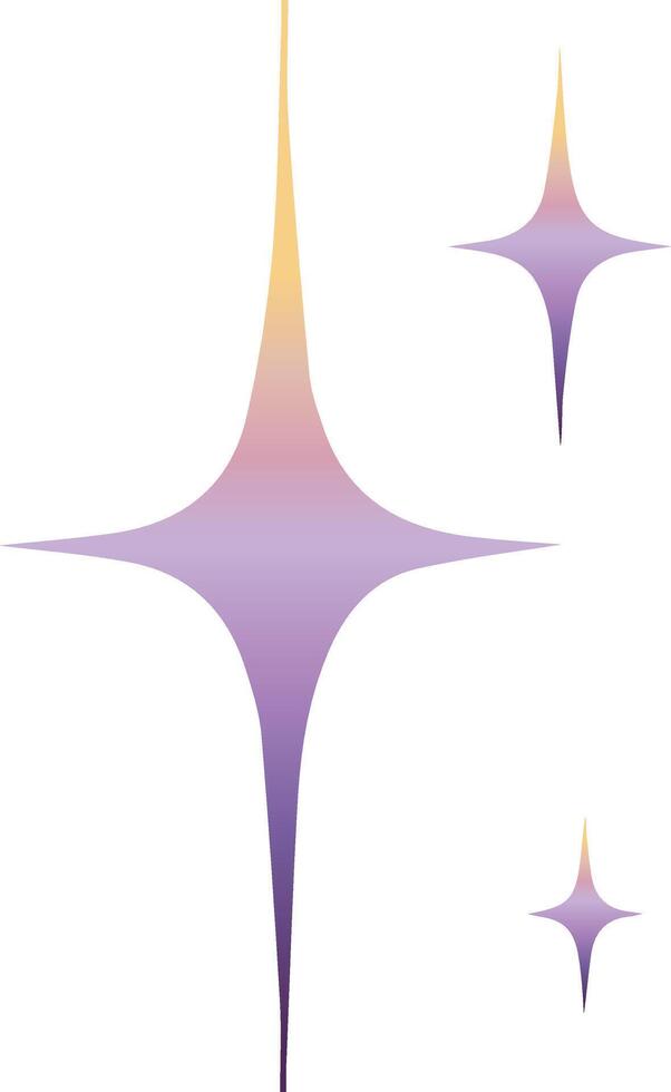 Shining Stars Gradient Art illustration. icon vector
