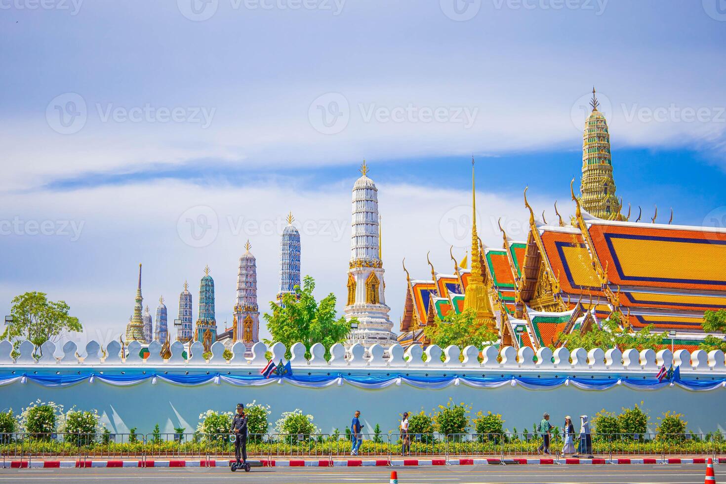 Emerald Buddha is located in the Phra Kaew temple and the royal grand palace. photo