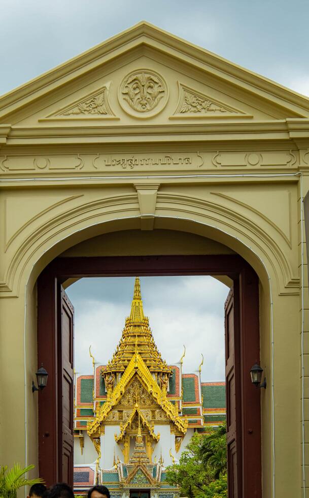 The Gated open to Grand palace, Bangkok, Thailand. photo