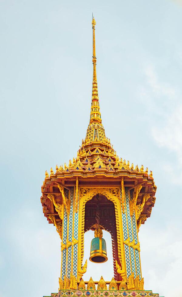 A golden Bell in Bangkok, Wat Phra Kaew, Thailand. photo