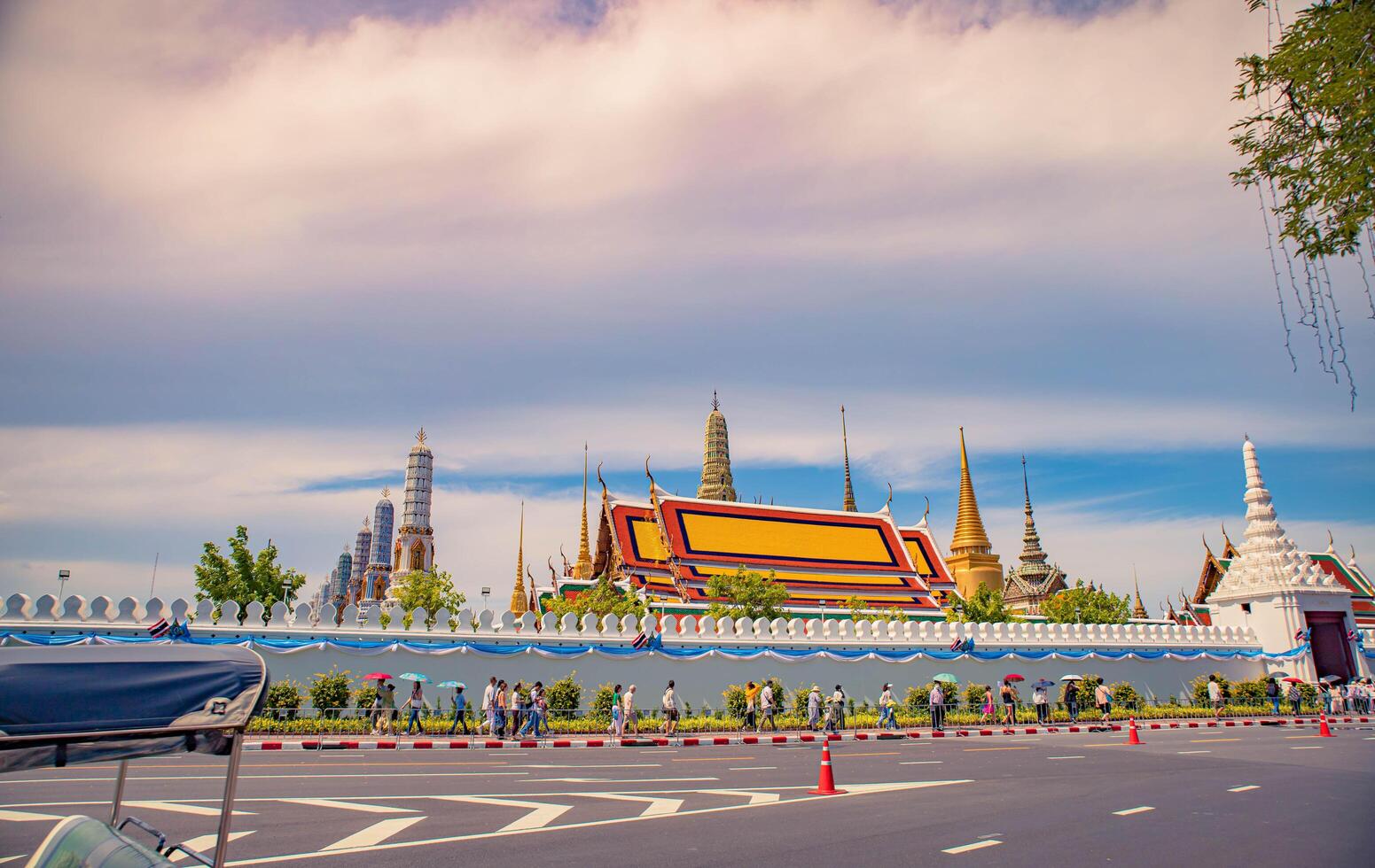 Landscape of the Phra Kaew temple and the royal grand palace. photo