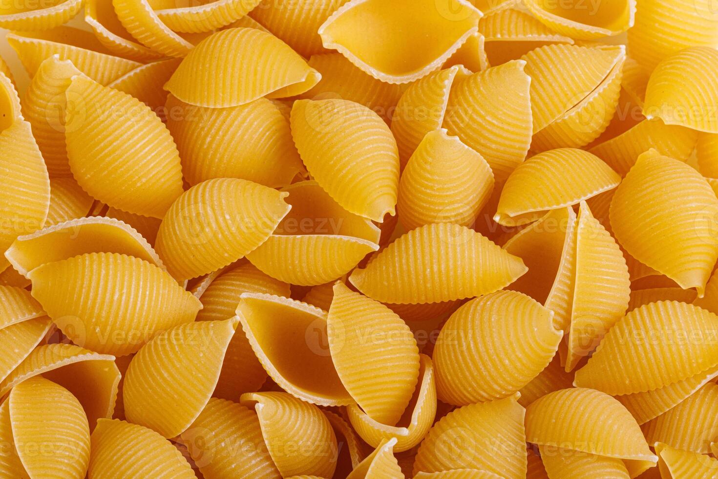 Pasta products in the form of a shell, texture photo