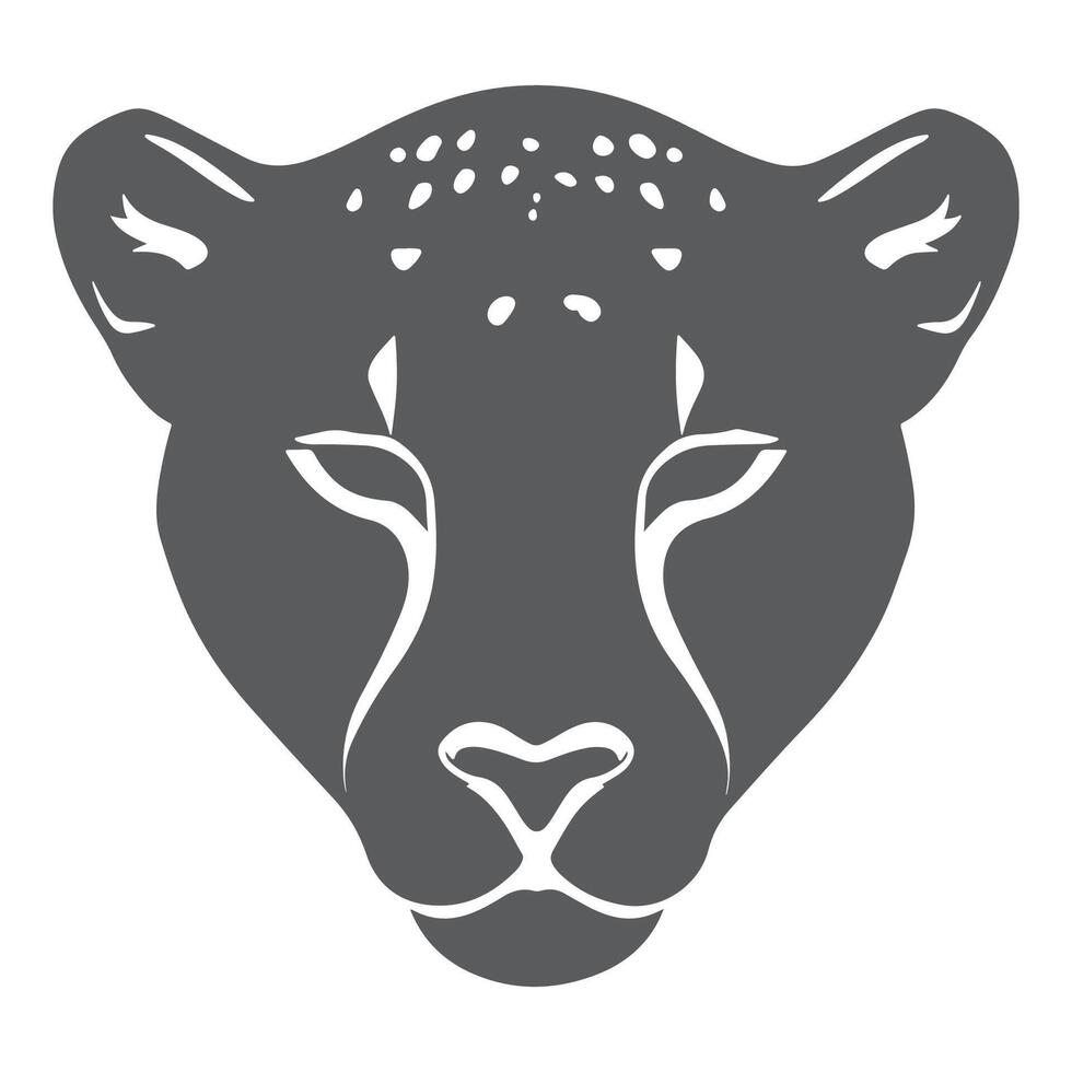 A leopard head icon on a white background vector