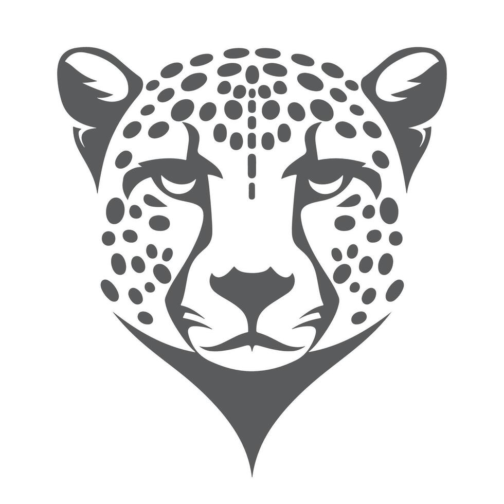 A cheetah head on a white background vector
