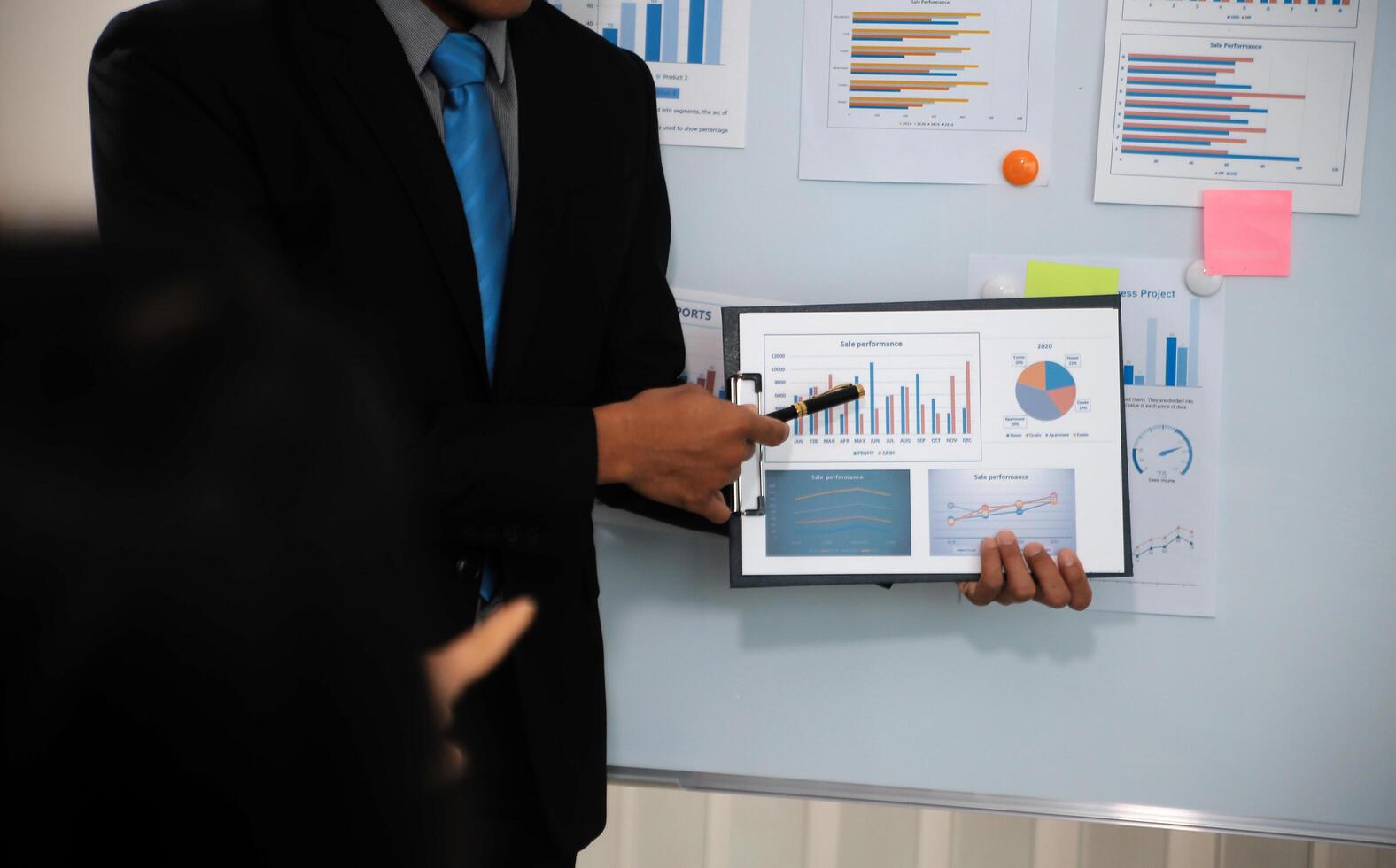Audit concept,Administrator business man financial inspector and secretary making report calculating balance. Internal Revenue Service checking document. photo