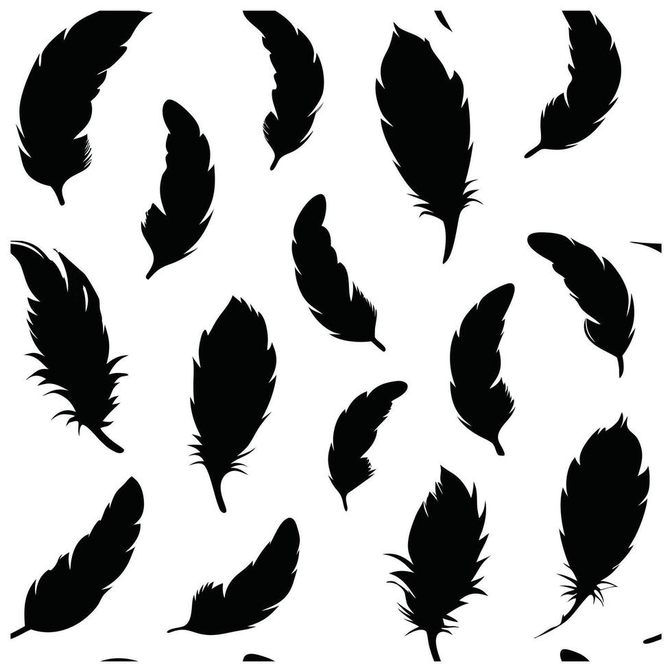 Feathers seamless pattern vector