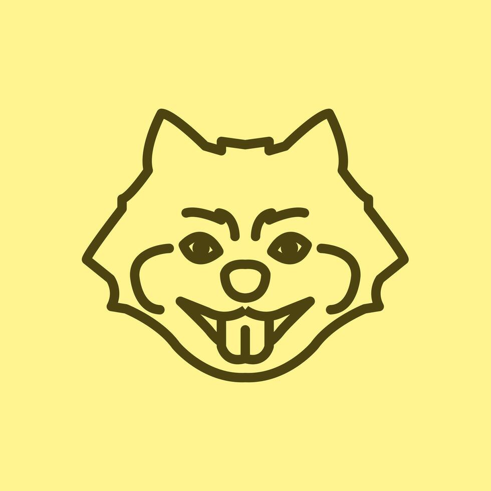 funny dog simple illustration vector