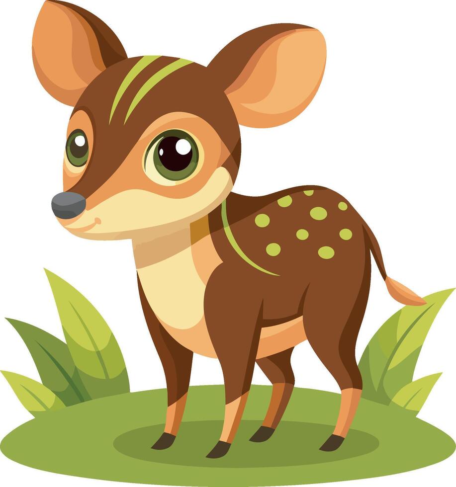 A cartoon drawing of a cute little animal with spots on its body vector