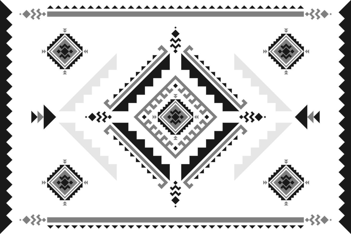 Carpet Mexican style. Ethnic ikat seamless pattern in tribal. Aztec geometric ornament print. Design for background, wallpaper, illustration, fabric, clothing, carpet, textile, batik, embroidery. vector