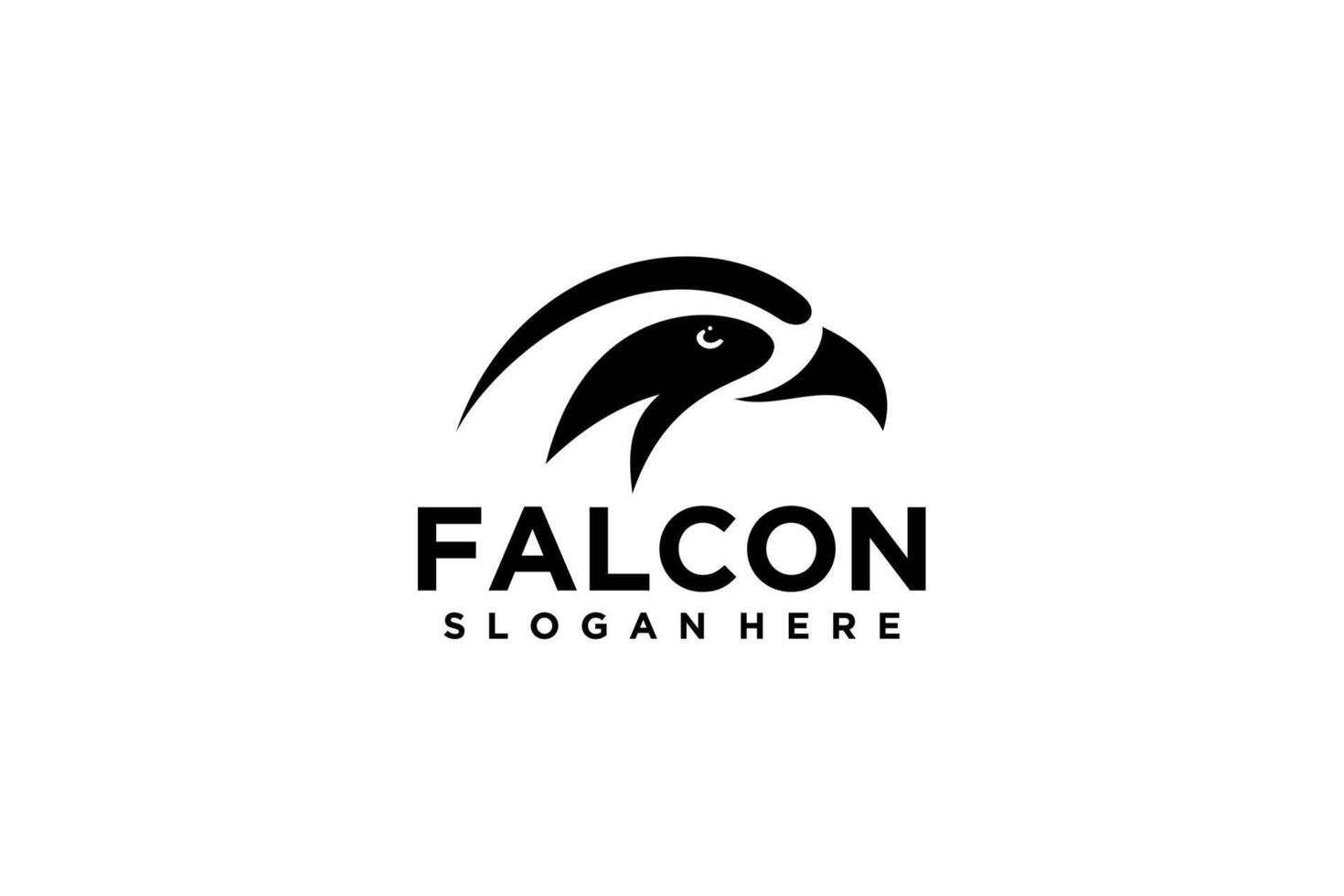 Simple Design of Peregrine Falcon eagle Head vector
