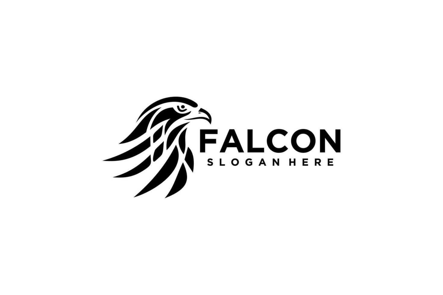 Falcon Eagle Head Logo design template vector