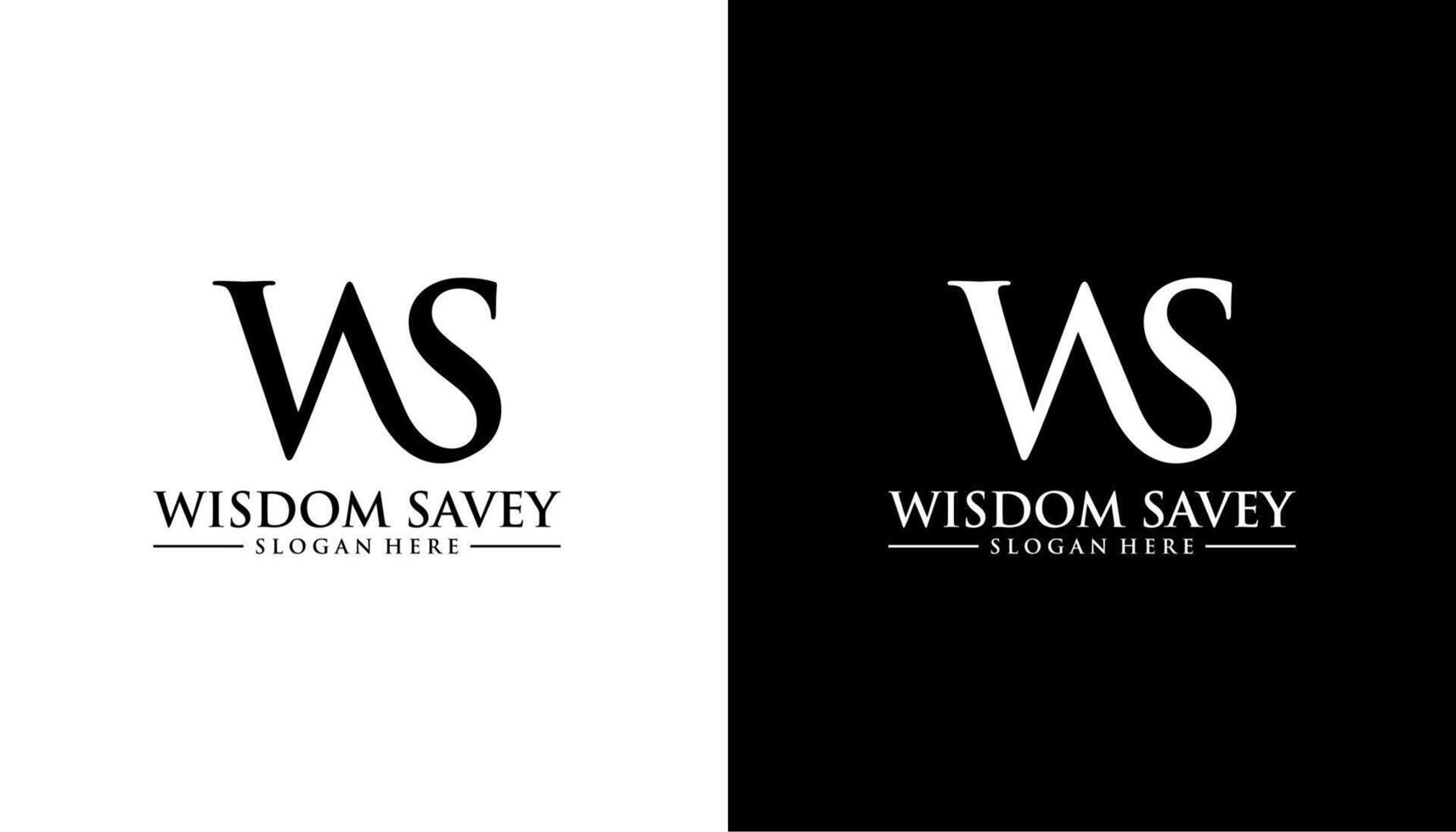 initial letter WS SW icon luxury logo design template vector