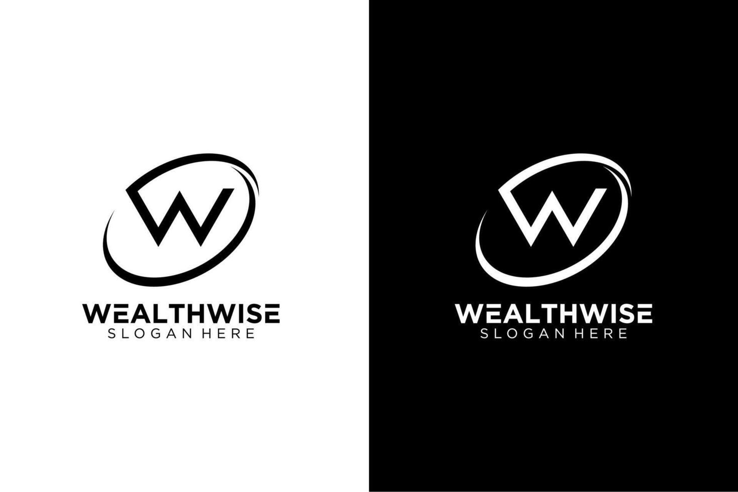 initial letter W alphabet in round logo. Abstract arrow shapes logo design illustration. Symbol, icon, creative. vector