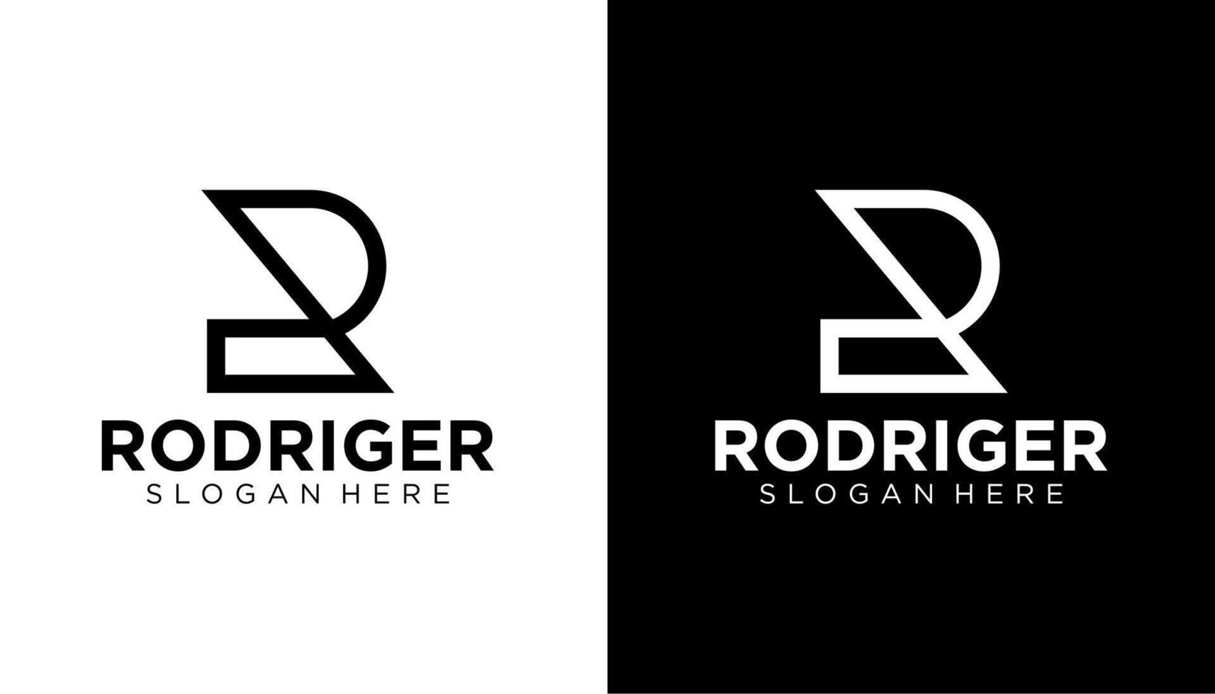 R letter line icon logo design template element. vector