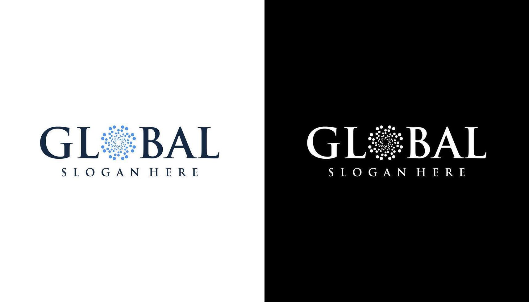 initial letter O global connect logo design template vector