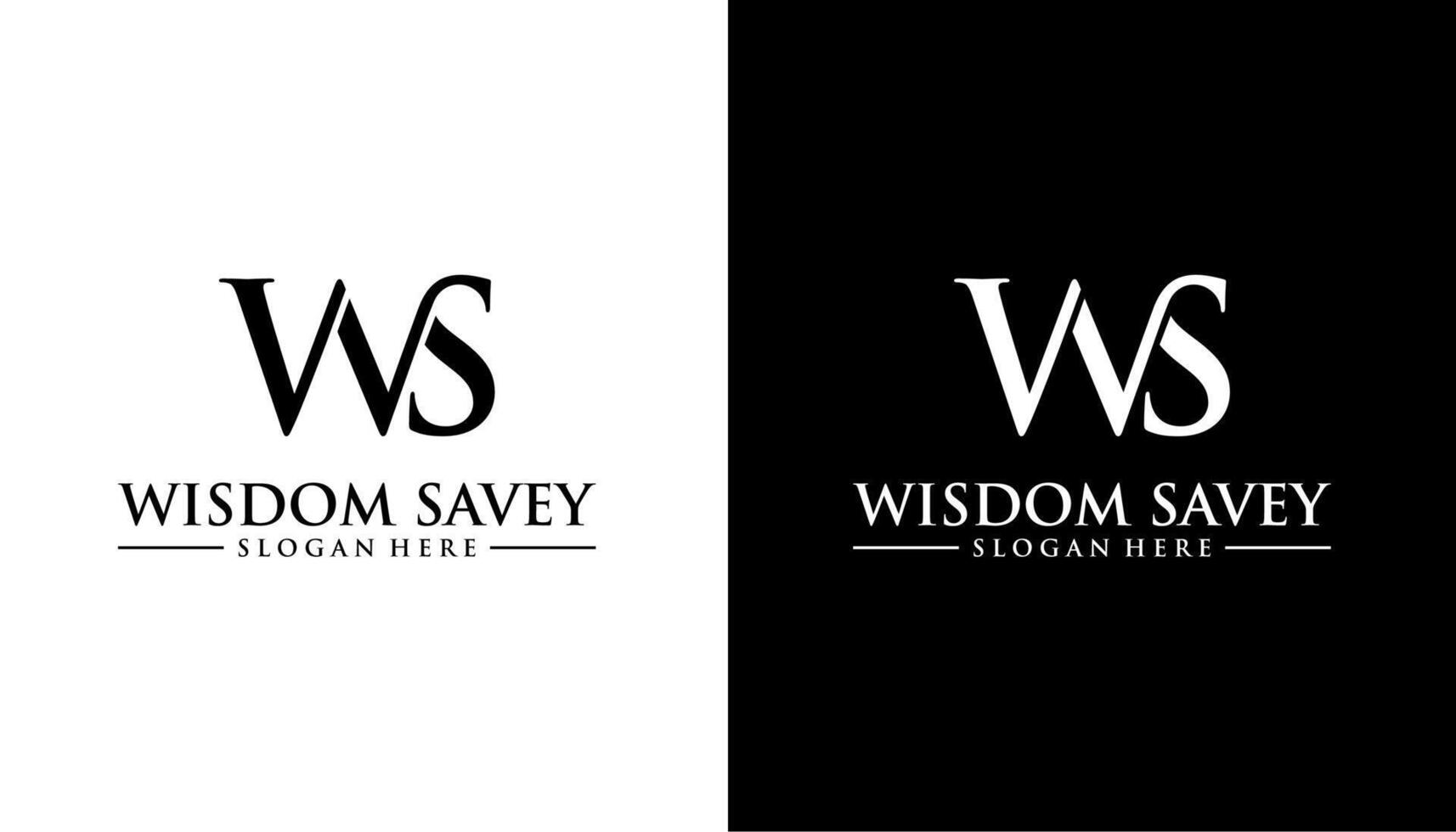 initial letter WS SW icon luxury logo design template vector