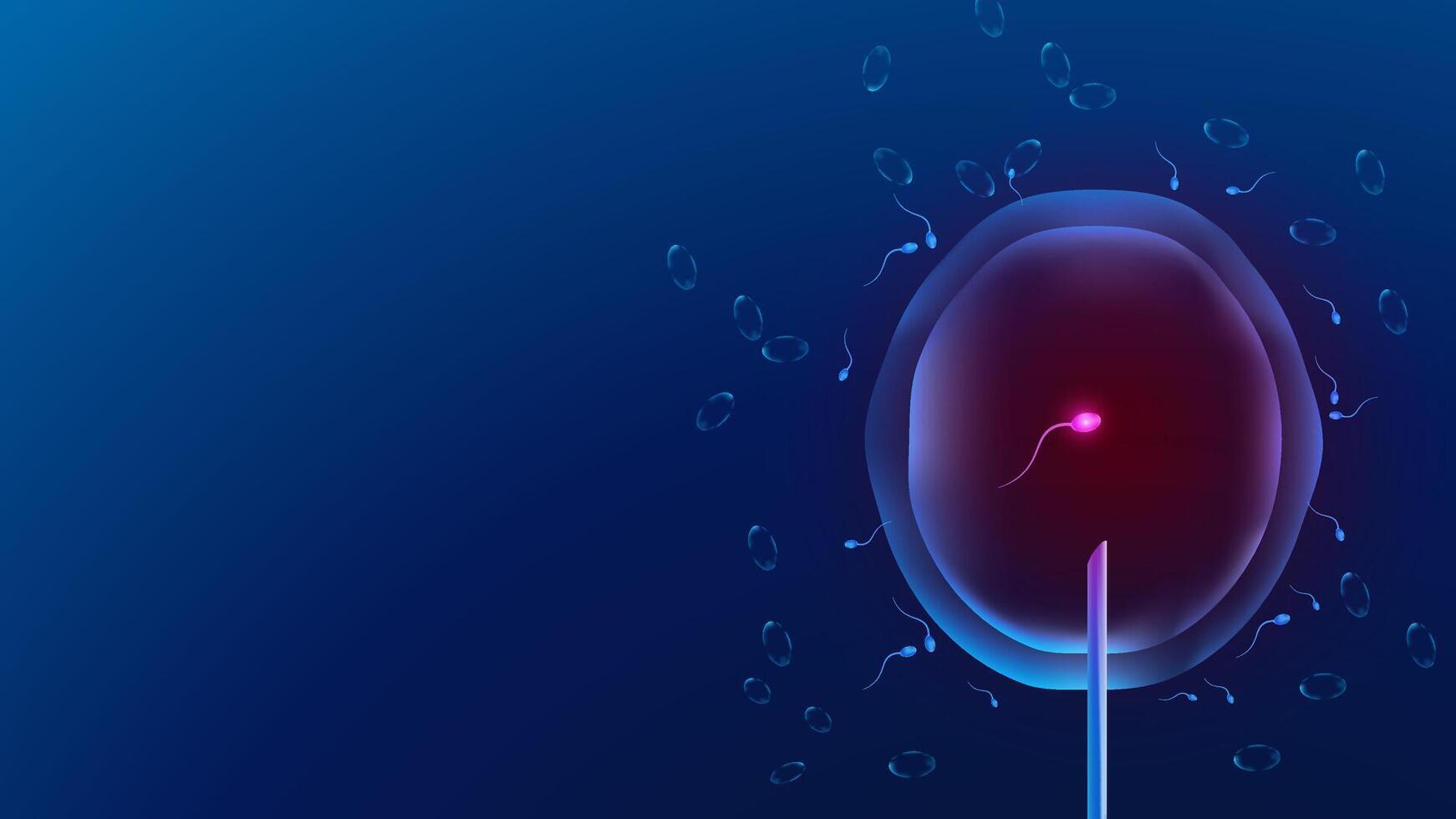 Artificial insemination human background blue editable vector